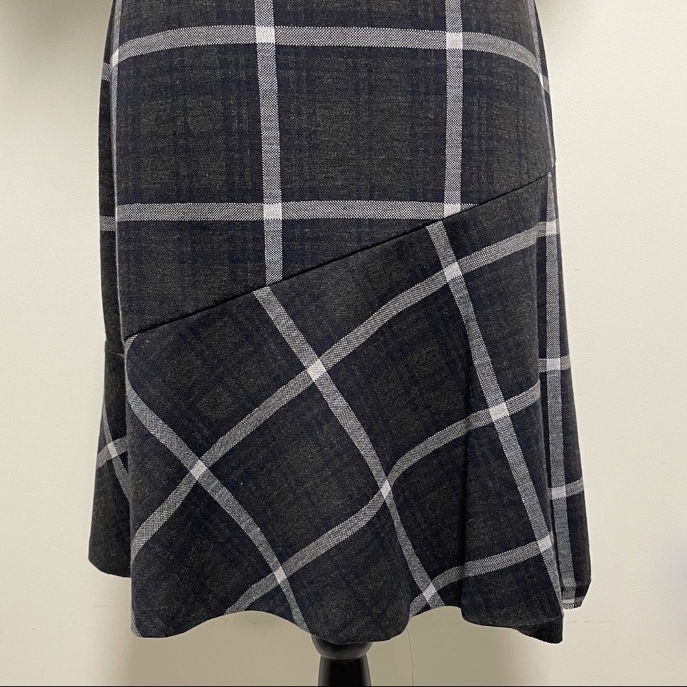 Ralph Lauren Plaid Flutter Sleeve Shift Fit Flare - Picture 4 of 8